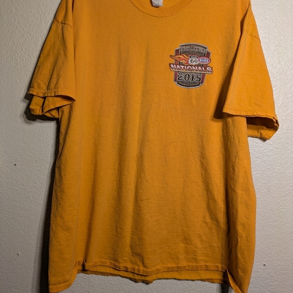 Gildan Orange Short Sleeve Tee Route 66 Graphic Pre-owned Size XXL - Picture 7 of 8